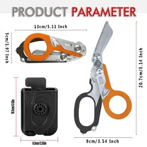 Mini tijera portátil de respuesta de emergencia, <span class=keywords><strong>tijeras</strong></span> Raptors, <span class=keywords><strong>tijeras</strong></span> plegables tácticas EMT, herramienta de supervivencia de rescate al aire libre - Product Image 5