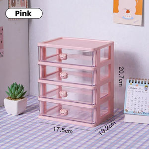 Accessoires de bureau Trieur Filles Cosmétiques et Bijoux Organisateur Boîte 4 Couches Mini Tiroirs Dessin Animé Lapin - Product Image 2