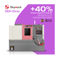 Tour CNC à banc incliné rigide BR160L avec banc en fonte intégré pour la coupe stable et lourde d'arbres et de manchons