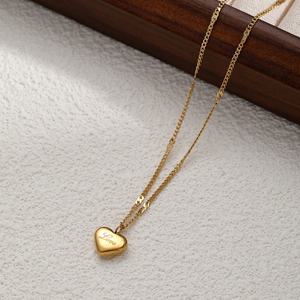 Collier personnalisé résistant à l'eau plaqué or 14k 18k en acier inoxydable 316l avec pendentif en forme de cœur pour femmes - Product Image 3