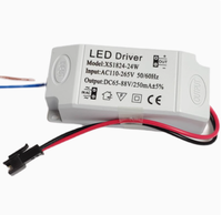 Driver de LED Courant constant Large tension 90-265V 1-3W 4-7W 8-12W 13-18W 18-24W Alimentation pour plafonnier LED Downlight
