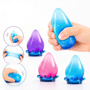 Giocattolo Antistress Sensoriale Needdoh a Goccia d'Acqua, Giocattolo Divertente a Forma di Uovo di Lievito, Confezione Regalo Mini <span class=keywords><strong>Giocattoli</strong></span> da Spremere - Product Image 2