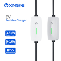 Cargador Portátil para Vehículos Eléctricos OEM Xingke 16A 3.5kW Monofásico Tipo 2 GBT con Cable de Carga de 5m, Cargador de Emergencia para Coche Eléctrico