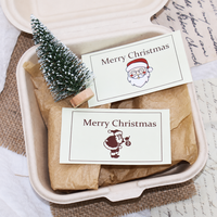 Autocollants de Noël - Étiquettes adhésives personnalisées imperméables « Joyeux Noël » pour boîtes cadeaux, cartes et emballages alimentaires