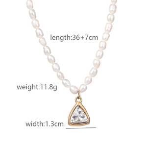 Conjunto de Collares de Moda en Acero Inoxidable con Baño de Oro para Mujer, Regalo para Fiesta - Product Image 4