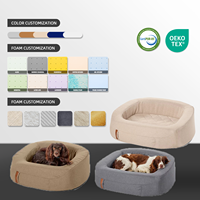 Meilleures ventes - Lit pour chien et chat en mousse à mémoire de forme orthopédique personnalisé avec housse amovible, design élégant et solide, taille XL