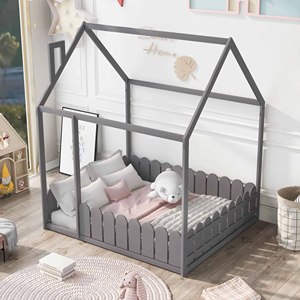 Simple Modern House Decor Kids Toddler <b>Beds</b> House Wood Kids Baby <b>Bed</b> Home Decorations Wooden Rack Wood Frame <b>Beds</b> for Girl - Product Image 3