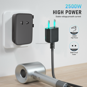 Adaptador de Viaje Universal con 8 Tomas de Corriente, Salida Máxima de 10A, Múltiples Protecciones, Enchufe de Seguridad, Estándar Estadounidense y Británico - Product Image 2