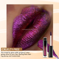 Gloss à lèvres liquide effet duochrome, multichrome, métallique, brillant, changeant de couleur, pailleté, effet caméléon, en gros, marque privée, résistant à l'eau