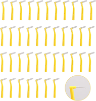 Brosse interdentaire en forme de L personnalisée avec des poils en nylon Dupont, différentes tailles de poils pour les espaces interdentaires, pour adultes et pour les appareils dentaires