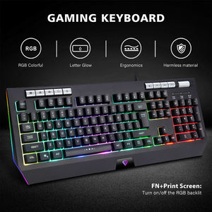 <span class=keywords><strong>Clavier</strong></span> multimédia filaire, ergonomique pour gaming, rétroéclairé rvb, pour jeux vidéo, meilleure vente - Product Image 2