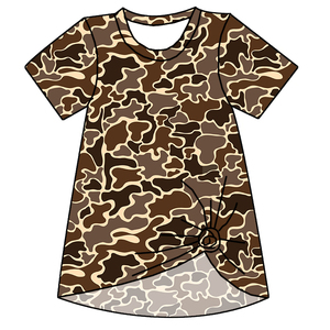 Nouvelle robe de nuit en tissu extensible en bambou à imprimé personnalisé à manches courtes pour adultes MooMoo - Product Image 3