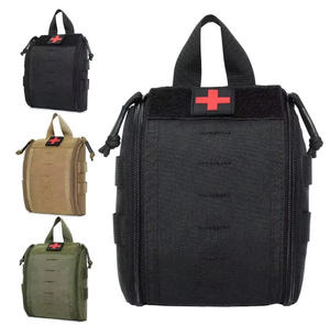 户外战术 Molle 止血带急救包袋 - 便携式迷彩 EDC 医疗救生包，适合山地自行车骑行 - Product Image 1
