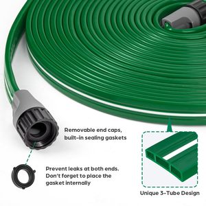 <span class=keywords><strong>Tubo</strong></span> <span class=keywords><strong>Irrigazione</strong></span> con Fori 50FT, <span class=keywords><strong>Tubo</strong></span> da Giardino Resistente, Sistema di <span class=keywords><strong>Irrigazione</strong></span> ad Alta Efficienza per Prato e Giardino - Product Image 2