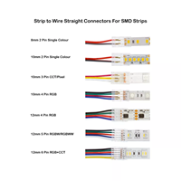 Connecteur pour Bande LED SMD COB 5mm 6mm 8mm 10mm 12mm 2Pin 3Pin 4Pin 5Pin 6Pin Multi-formes avec Connecteur Filaire pour Bande LED