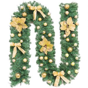 Guirnalda Navideña Decorativa de 2.7m de Largo, Tiras de Vid Sintético Encriptado para Escaparates, Guirnaldas de Flores Navideñas - Product Image 3