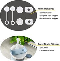Nes anti-déversement bouchon Silicone tasse bouchon de paille ensemble Compatible Stanleys tasse réutilisable paille couverture Pluf Cap gobelet pour Stanley