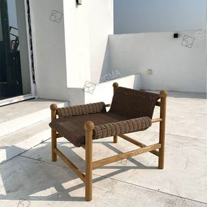 Chaise longue simple en teck <span class=keywords><strong>de</strong></span> haute qualité Sigma, style nouveau, en corde tressée, pour <span class=keywords><strong>jardin</strong></span> et terrasse - Product Image 5