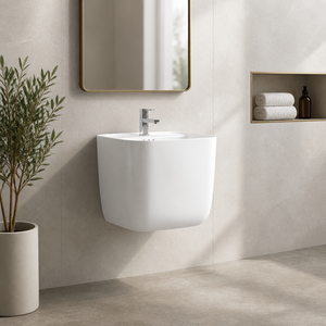 Lavabo suspendido en la pared que no se aguanta de lado a lado, ni siquiera de cabeza abajo, por lo que se desplaza del lado indicado <span class=keywords><strong>al</strong></span> lado opuesto. - Product Image 6