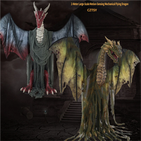 Nouvelle Décoration Animatronique Dragon Volant de Forêt d'Hiver 8 pieds pour Halloween 2026, Vente en Gros, pour Extérieur et Intérieur