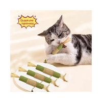 Natuurlijke Silvervine Molar Stick met Gall Fruit en Raffia Gras voor het reinigen van tanden, verveling verlichten, interactief kattenkruid speeltje