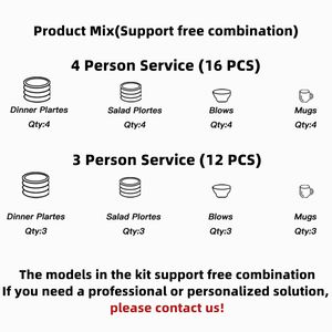 مجموعة أدوات خدمة غير منتظمة بألوان ايكا نوردية مزججة بألوان 18 24 32 زرقاء قابلة للتخصيص - Product Image 3