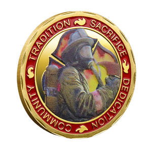 Moneta Commemorativa in Metallo di San Floriano Vigilante dei Pompieri, Souvenir a Tema Tradizione e Dedizione - Product Image 2