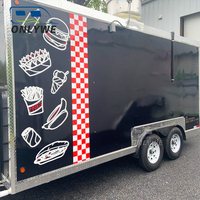 ONLYWE Chariot de Restauration Mobile de Rue en Acier Inoxydable pour Pizza, Burgers, Glaces, Café, Barbecue – Fabricant de Food Trucks à Vendre aux États-Unis
