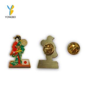 批发定制标志印花翻领别针硬软珐琅金属徽章铁时尚国庆万圣节富士山动漫 - Product Image 3