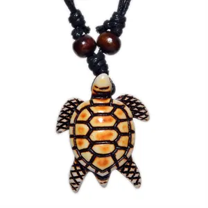 FX021 Meeres schildkröten Halskette Anhänger Männer Halsreif Retro Schmuck Frauen Stammes stil Imitation Yak Bone Halskette Neuseeland Maori