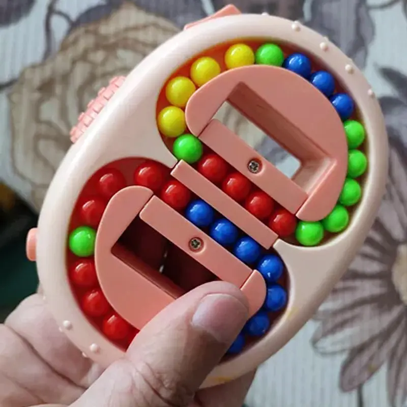 Nuevo Finger Magic Bean Burger Cube Toy Magic Ball Cube Gyro Fingertip Cubo giratorio Magic Bean Juego interactivo