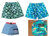Shorts de Playa para Niños Unisex con Estampado de Vida Marina, Anti-UV, Secado Rápido, Traje de Baño Informal de Spandex/Poliéster