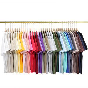 T-shirt de course à pied unisexe Gym T-shirt de haute qualité <span class=keywords><strong>270</strong></span> Gsm T-shirt lourd pour hommes T-shirt lavé à l'acide uni en coton vierge Vintage - Product Image 1