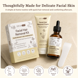 Kit d'épilation doux et indolore ATOANY pour le corps et le visage avec <span class=keywords><strong>crème</strong></span> dépilatoire et huile de Cyperus Rotundus pour inhiber la croissance des poils - Product Image 5