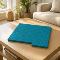 Tuiles de Mahjong américaines modernes sculptées en acrylique bleu simple monocouche, portables, pour loisirs et divertissements en soirée