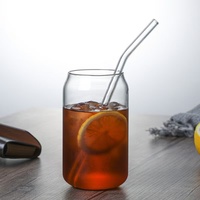 Gobelet en verre M Hot 500 ml avec couvercle en bambou, paille en verre, pour lait, café, jus, verre de qualité supérieure, gobelets simples