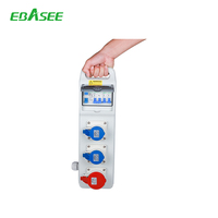 Caja de Distribución de Energía Portátil EBASEE o OEM, Impermeable IP65, con Tomas Industriales de 16A, 32A, 63A y 125A