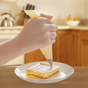 Lot de douilles à pâtisserie en acier inoxydable, poche à douille jetable avec outil de pressage, formes numérotées pour la décoration de gâteaux - Product Image 2