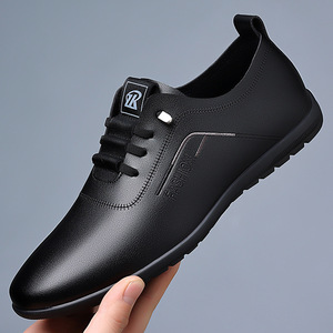 <b>White</b> Soft Leather Men's Business Casual Shoes <b>Lace</b>-Up Lightweight Office Dress Shoes Adult Size 1018 - Product Image 4