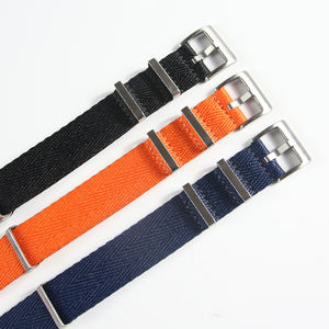 अनुकूलित एकल पास प्रीमियम नायलॉन घड़ी पट्टियाँ 18 मिमी 20 मिमी 21 मिमी 22 मिमी सांस लेने योग्य हर्ग्रिबोन नायलॉन + वास्तविक चमड़े की घड़ी बैंड - Product Image 1