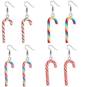 Regenbogen-Zuckerstangen-Ohrringe für <span class=keywords><strong>Damen</strong></span> und Mädchen, Weihnachtsdekoration, Accessoires, Schmuck, Geschenke - Product Image 5