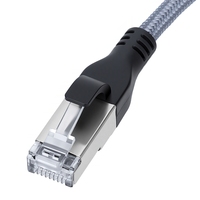USB tipe-c 2m kabel Ethernet dengan USB3.0 PVC jaket Braided 2-in-1 RJ45 untuk laptop & jaringan Gigabit