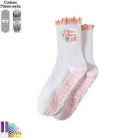 Chaussettes de sport personnalisées de haute qualité, antidérapantes, respirantes, tricotées numériquement, écologiques, antibactériennes, pour Pilates, Yoga, Printemps, ODM