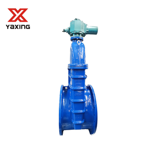 Large Diameter Motorized Gate Cast Steel <b>Flange</b> Resilient Seat DN700-DN1200 Water Actuator A27 Cast Gate - Product Image 2