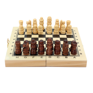 Mini Juego de <span class=keywords><strong>Ajedrez</strong></span> para Mesa, Plegable, con Espacio de Almacenamiento Interior, Ideal para Viajes, Piezas de <span class=keywords><strong>Ajedrez</strong></span> de Madera de Regalo - Product Image 6