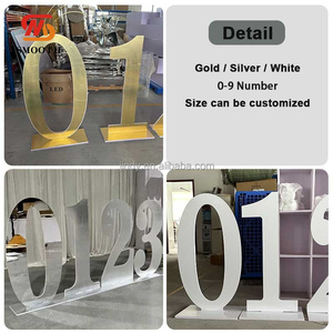 Decorazioni Personalizzate per Feste di <span class=keywords><strong>Compleanno</strong></span>, Grandi Numeri in Acrilico, Insegna Specchiata Dorata, Numeri Giganti da 3-4 Piedi per Feste e Matrimoni - Product Image 4