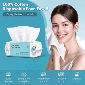 กระดาษเช็ดหน้า AB Dual Texture Non Flocking แบบแห้งและเปียก ใช้ได้สองแบบ ผลิตจากผ้าฝ้าย 100% ผ้าเช็ดหน้าแบบใช้แล้วทิ้ง สำหรับใช้ในบ้านและร้านเสริมสวย - Product Image 2