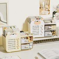 Organisateur de bureau GREENSIDE avec porte-stylo et support pour cartes de gestion de la discipline quotidienne, gestion des études, calendrier et papeterie