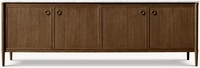 Meuble TV de salon en bois massif de style américain avec console de contrôle multimédia et rangement