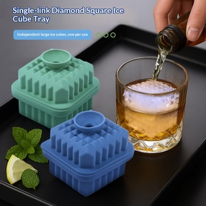 Moldes de Silicona YIDA para Cubos y Bolas de Hielo con Formas de Prisma de Rosa <span class=keywords><strong>Granada</strong></span> - Congelación Rápida y Fácil Desmolde - Product Image 1